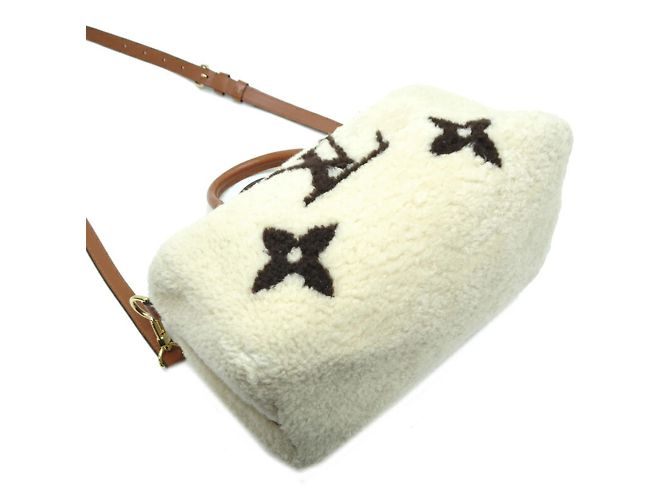 Borsa Louis Vuitton Speedy Bandoulière 25 Marrone Bianco - vista 3