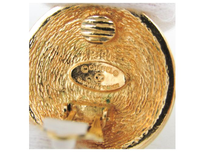 Orecchini vintage a clip COCO Mark Matelassé di Chanel D'oro - vista 10
