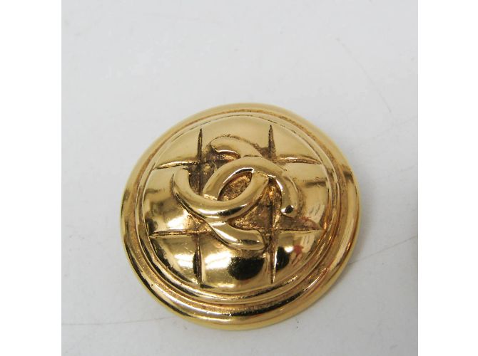 Orecchini vintage a clip COCO Mark Matelassé di Chanel D'oro - vista 5