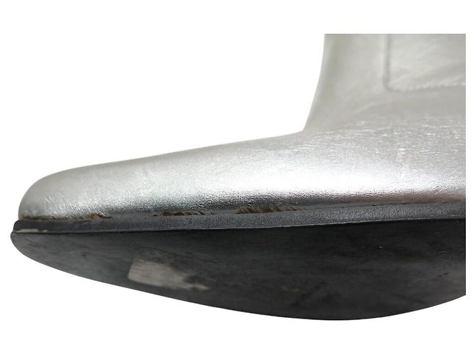 CHAUSSURES BOTTINES BALMAIN 39.5 A TALONS CUIR ARGENTE SILVER ANKLE BOOTS - vue 14