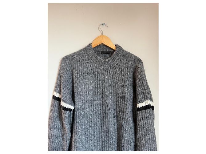 Prada Grey Cashmere Knit Sweater Men - view 3