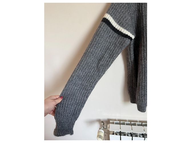 Prada Grey Cashmere Knit Sweater Men - view 5