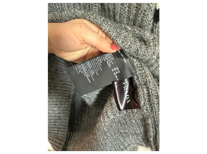 Prada Grey Cashmere Knit Sweater Men - view 6