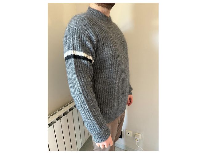 Prada Grey Cashmere Knit Sweater Men - view 8