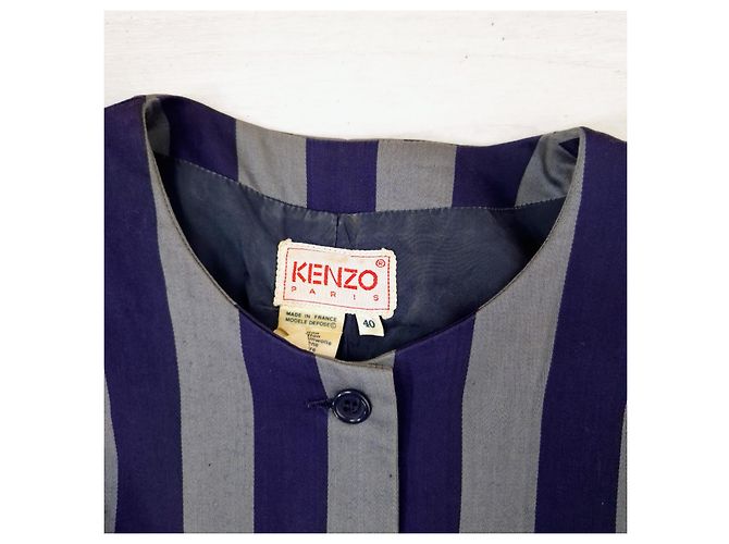 Giacca Kenzo da donna a righe blu vintage anni '80 - vista 5