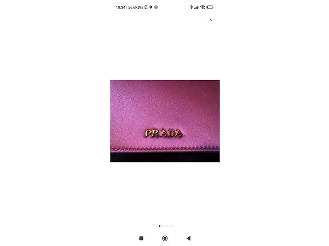 Prada Yes Geldbörse Stoff Rosa Pink - Ansicht 4