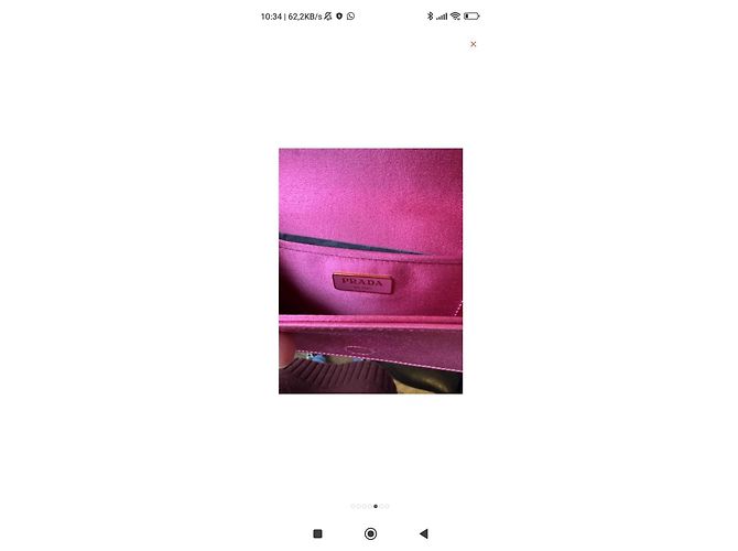 Prada Yes Geldbörse Stoff Rosa Pink - Ansicht 5