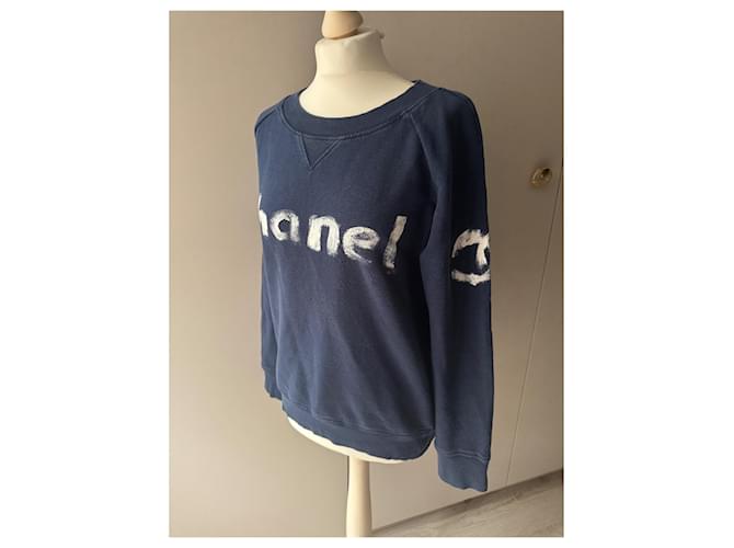 Suéter Chanel Navidad 2013 Azul Marino de Algodón - vista 3