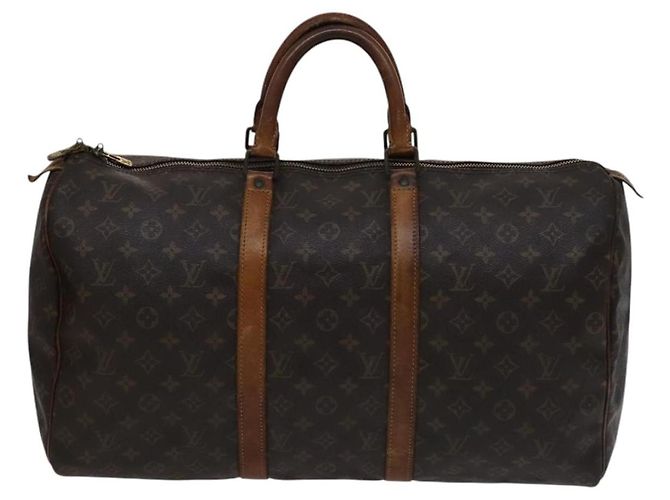 LOUIS VUITTON Monogram Keepall 50 Borsa Boston M41426 LV Auth 112662 Monogramma - vista 13