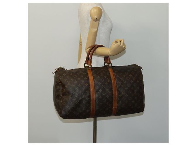 LOUIS VUITTON Monogram Keepall 50 Borsa Boston M41426 LV Auth 112662 Monogramma - vista 22