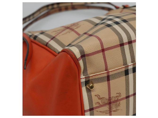 Borsa Tote in PVC Nova Check di BURBERRY Beige Auth 114419 - vista 14