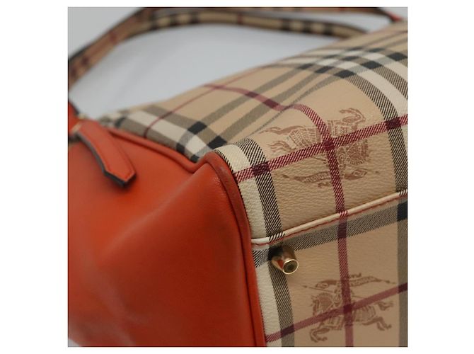 Borsa Tote in PVC Nova Check di BURBERRY Beige Auth 114419 - vista 16