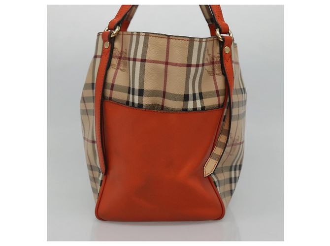 Borsa Tote in PVC Nova Check di BURBERRY Beige Auth 114419 - vista 3