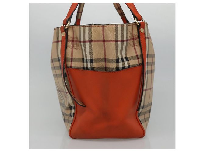 Borsa Tote in PVC Nova Check di BURBERRY Beige Auth 114419 - vista 4