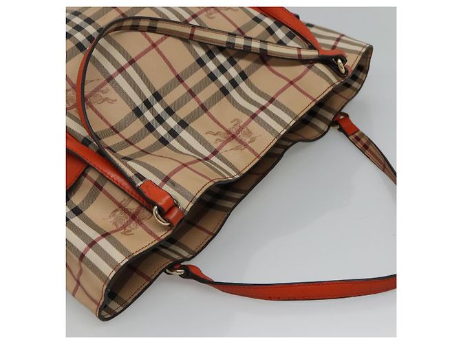 Borsa Tote in PVC Nova Check di BURBERRY Beige Auth 114419 - vista 6