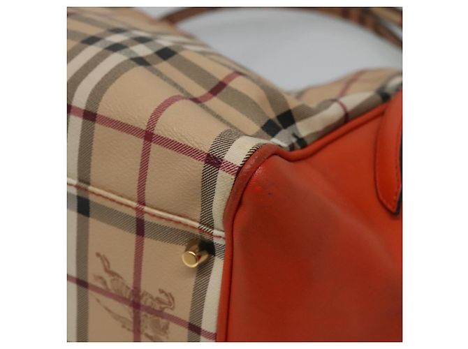 Borsa Tote in PVC Nova Check di BURBERRY Beige Auth 114419 - vista 9