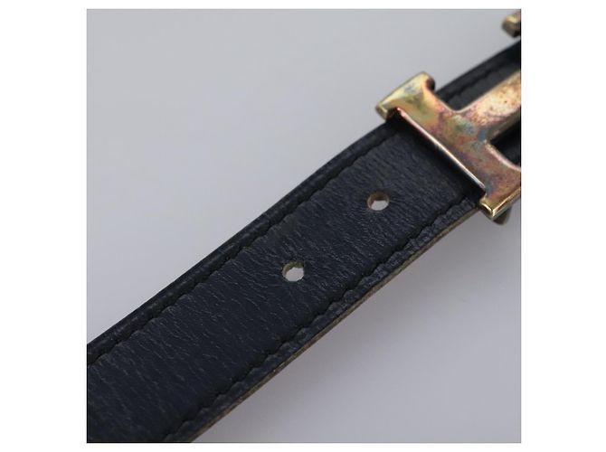 Hermès HERMES Constance Gürtel aus Leder Navy Auth am7633 Marineblau - Ansicht 9