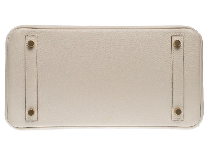 Hermès Sac HERMES Birkin 30 en Cuir Beige - 102513 - vue 11