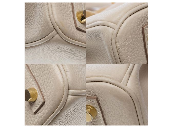 Hermès Sac HERMES Birkin 30 en Cuir Beige - 102513 - vue 12
