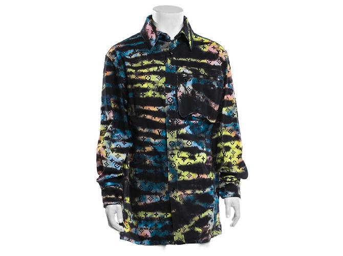 Giacca Tie-Dye Louis Vuitton Nera in Cotone Nero - vista 9