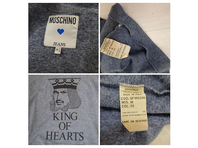 Graues Kleid Moschino King of Hearts - Ansicht 8