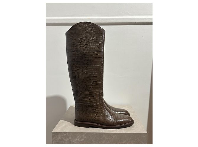 FENDI Stiefel T.EU 39 Leder Braun - Ansicht 2