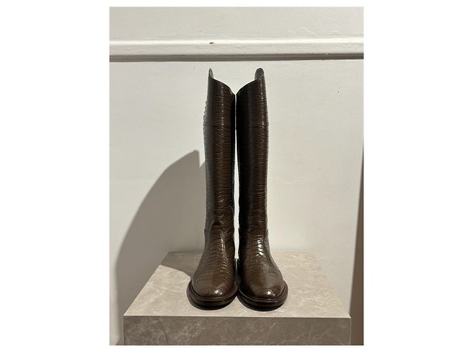FENDI Stiefel T.EU 39 Leder Braun - Ansicht 4