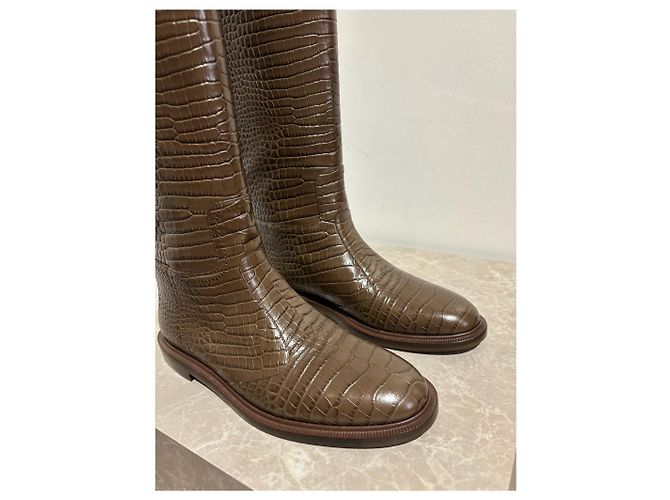 FENDI Stiefel T.EU 39 Leder Braun - Ansicht 8