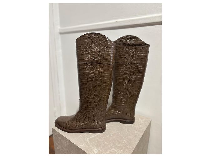 FENDI Stiefel T.EU 39 Leder Braun - Ansicht 9