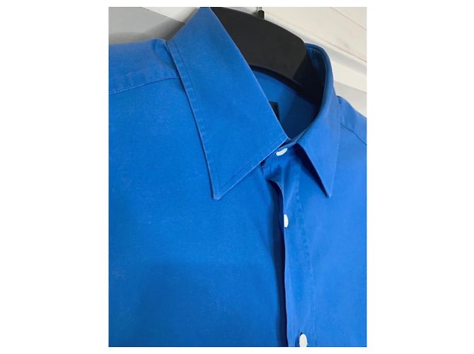 Camicia Hugo Boss azzurra in cotone da uomo M Blu - vista 3