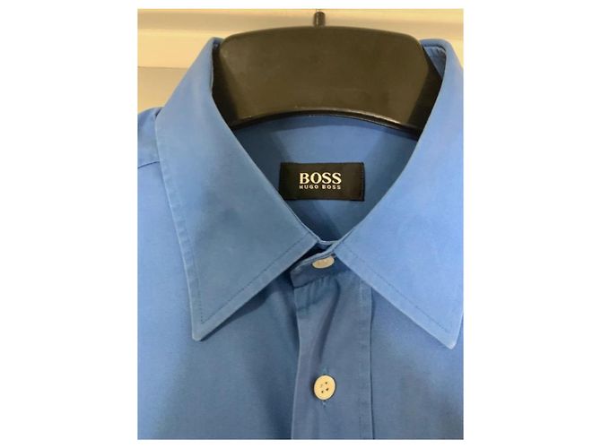 Camicia Hugo Boss azzurra in cotone da uomo M Blu - vista 4