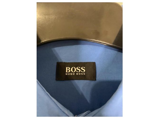 Camicia Hugo Boss azzurra in cotone da uomo M Blu - vista 5