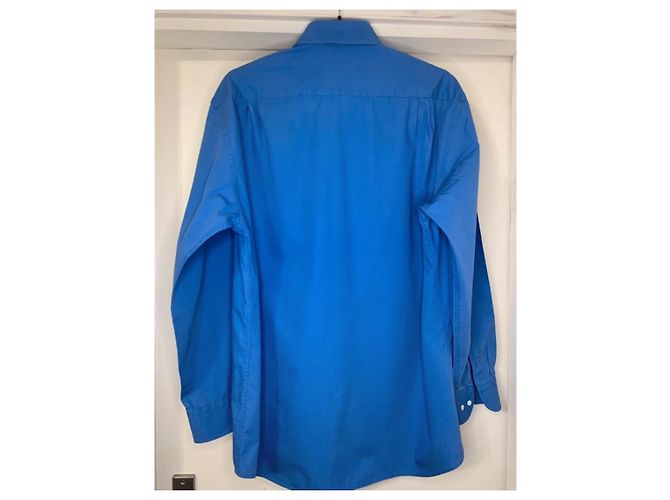 Camicia Hugo Boss azzurra in cotone da uomo M Blu - vista 7