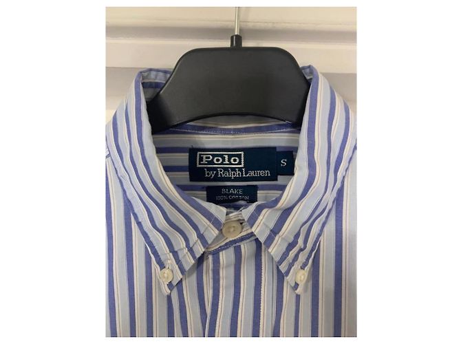 Camicia Polo Ralph Lauren blu in cotone da uomo S - vista 3