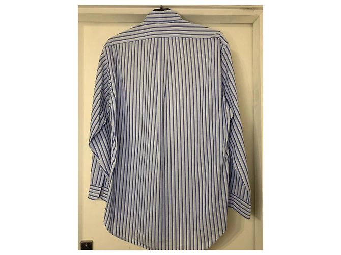 Camicia Polo Ralph Lauren blu in cotone da uomo S - vista 4