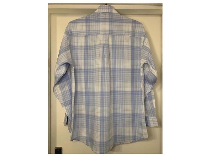 Camicia Tommy Hilfiger azzurra in cotone da uomo M Blu - vista 4