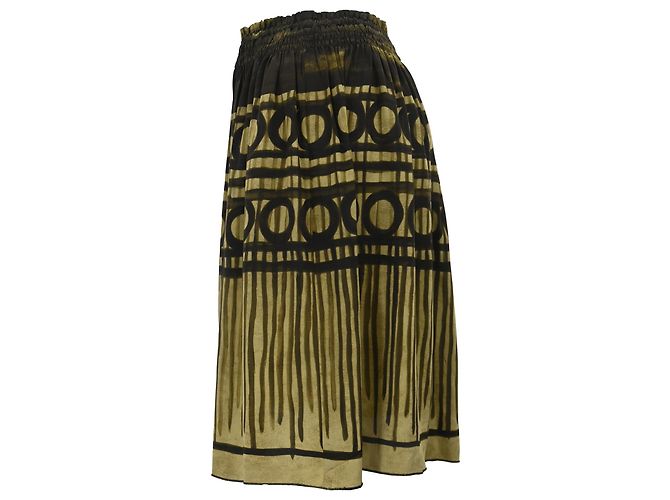 Gonna midi stampata Miu Miu in cotone multicolore - vista 2