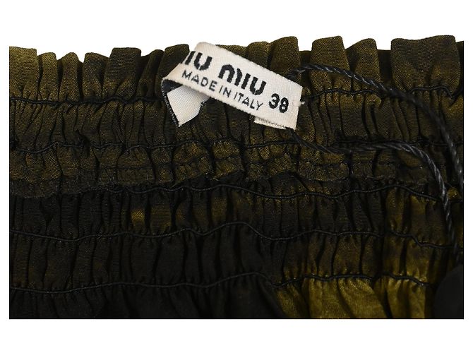 Gonna midi stampata Miu Miu in cotone multicolore - vista 4