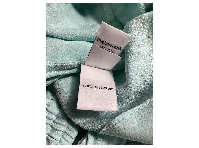 Blusa de manga corta Diane von Furstenberg en seda turquesa - vista 12