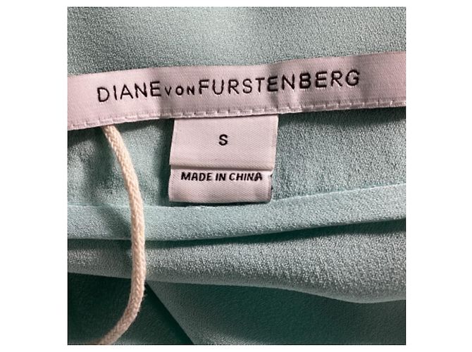 Blusa de manga corta Diane von Furstenberg en seda turquesa - vista 5
