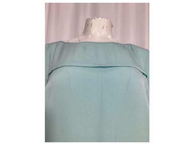Blusa de manga corta Diane von Furstenberg en seda turquesa - vista 8