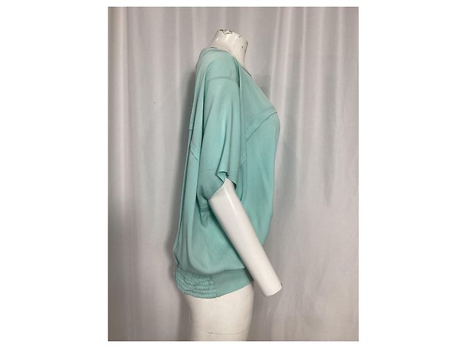Blusa de manga corta Diane von Furstenberg en seda turquesa - vista 9
