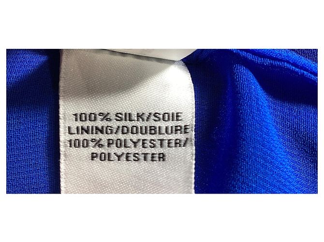 Diane von Furstenberg Bluse aus blauer Seide - Ansicht 11