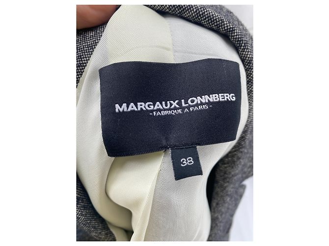 MARGAUX LONNBERG Jacken T.FR 38 Wolle Grau - Ansicht 4