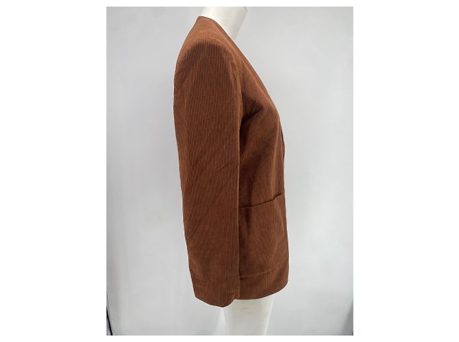 Autre Marque LE 17 SETTEMBRE Giacche T.FR 36 Cotone Cammello - vista 3