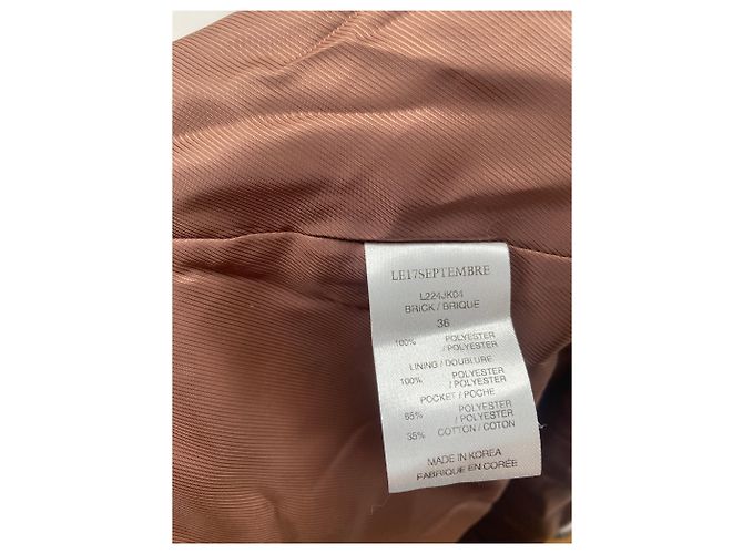Autre Marque LE 17 SETTEMBRE Giacche T.FR 36 Cotone Cammello - vista 5