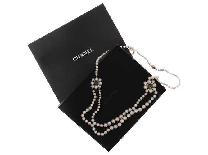 COLLARES CHANEL T. Perla Blanco - vista 3