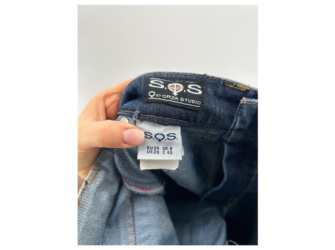Autre Marque NO FIRMADO / NO FIRMADO Jeans T.FR 34 Algodón Azul - vista 4