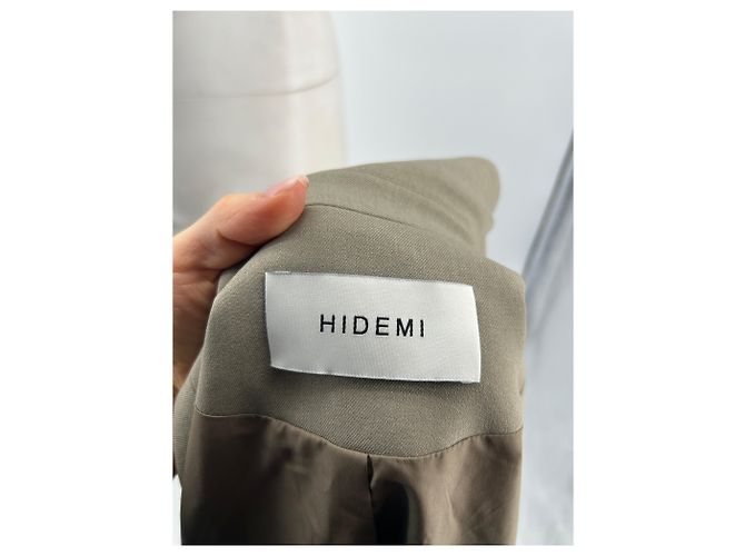 Autre Marque NON SIGNE / UNSIGNED Jackets T.International S Polyester Beige - view 5