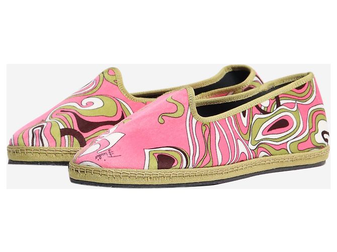 Emilio Pucci Ballerines roses et vertes - taille EU 37 - vue 2